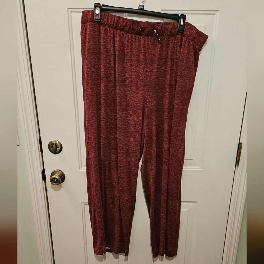 Jockey Soft Essentials Heathered Red Pants Relaxed Fit